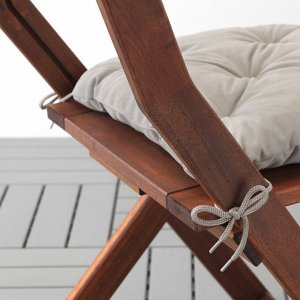 КУДДАРНА Подушка на садовый стул, серый. 36x32см