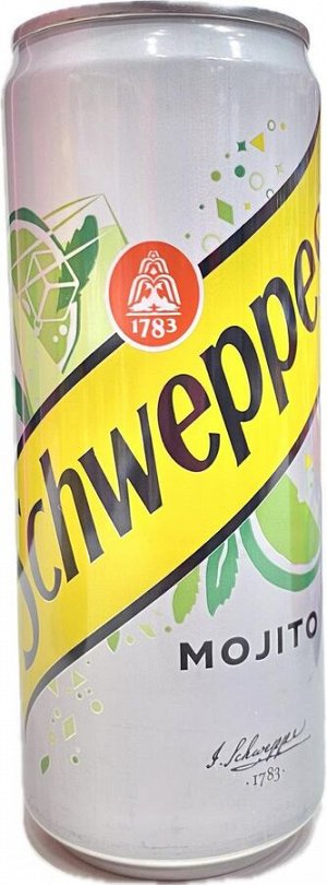 Газированный напиток со вкусом мохито Schweppes Tonic Water Швепс Мохито 330 мл
