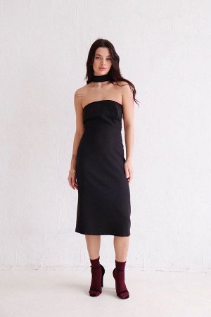 Платье открытое чёрное