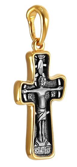 825 Крест с образом св Симеона Столпника позолота