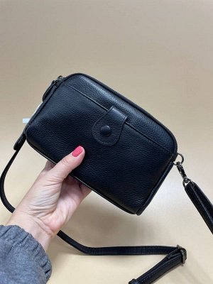 Женская сумочка черная натуральная кожа