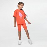 Костюм для девочек футболка и велосипедки