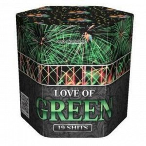Батарея салютов "LOVE OF GREEN"  19 залпов * 1.2"  1/8
