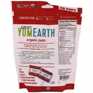 YumEarth, Леденцы органического происхождения, ассорти ароматов, 20 порций, 119,1 г (4,2 унции)