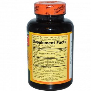 American Health, Эстер-C, 500 мг с цитрусовыми биофлавоноидами, 225 растительные таблетки