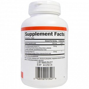 Natural Factors, Витамин C, Time Release, 1000 мг, 180 таблеток
