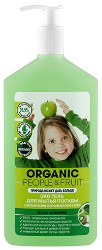 ORGANIC PEOPLE #OPF Гель-Эко для мытья посуды с органическим зеленым яблоком и киви 500 мл