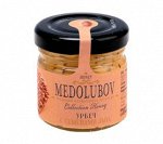 Крем-мёд Медолюбов урбеч с семенами льна (темн.) 40гр