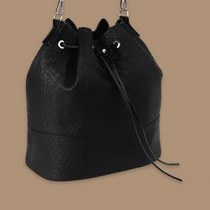 Утяжка для сумки, 82 ± 3 x 0,8 см, цвет чёрный/серебряный