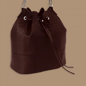 Утяжка для сумки, 85 x 0,8 см, цвет коричневый/серебряный