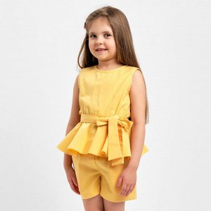 Комплект для девочки (майка и шорты) KAFTAN 30 (98-104 см), жёлтый