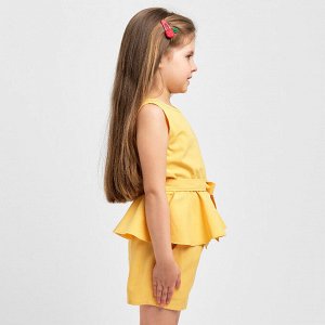 Комплект для девочки (майка и шорты) KAFTAN 30 (98-104 см), жёлтый