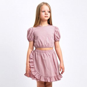 Комплект для девочки (топ, юбка) KAFTAN 32 (110-116 см), пудровый