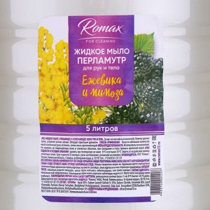 Жидкое мыло-перламутр Romax «Ежевика и мимоза», 5 л