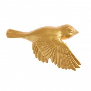 Декор настенный, гипсовое панно "Птицы" 3 шт, золотые