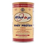 Solgar, Whey To Go, сывороточный белок, с натуральным шоколадным вкусом, 16 унций (454 г) порошка