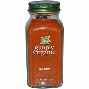 Simply Organic, Кайенский перец, 2.89 унций (82 г)