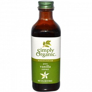 Simply Organic, Мадагаскарский натуральный экстракт ванили, выращенной на ферме, 4 жидких унций (118 мл)