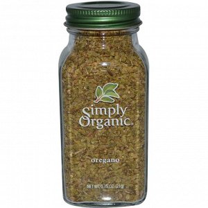 Simply Organic, Орегано, 0.75 унций (21 г)