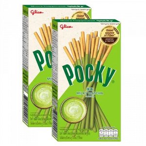 Печенье палочки Glico Pocky Milky Matcha со вкусом молочного зелёного чая (Таиланд) POCKY MATCHA GREEN TEA Floour Biscuit Stick  Соломка МАТЧА ЗЕЛЁНЫЙ ЧАЙ