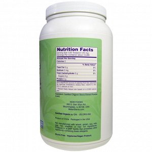 Now Foods, Натуральная стевия, экстракт в порошке, 1 фунт (454 г)