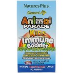 Nature&#039;s Plus, Источник жизни, Жевательные таблетки для детей для защиты иммунитета со вкусом тропических ягод, 90 животных