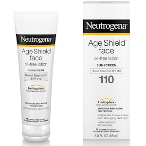 Neutrogena, Age Shield для лица, солнцезащитный крем без масла, SPF 110, 3 жидкие унции (88 мл)