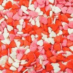 Сердца красно/бело/розовые МИНИ, посыпка 50 гр