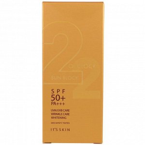 Its Skin, 2 O Clock Sunblock, PA+++, SPF 50+, 50 ml