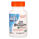 Doctor&#039;s Best, Fully Active B Complex with Quatrefolic, 30 Veggie Caps