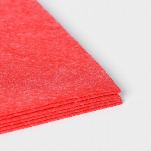 Салфетки вискозные универсальные Доляна, тряпки для уборки, 3 шт, 30x38 см, цвет красный