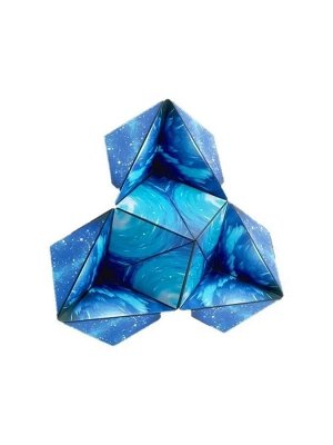 Noname Магический магнитный куб Маgic Cube головоломка. Космический ледник, синеголубой