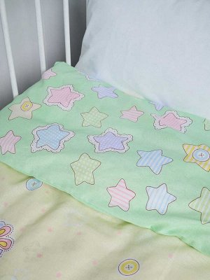 Пододеяльник бязь без молнии - Веселый паровозик 110x140
