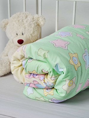 Пододеяльник бязь без молнии - Веселый паровозик 110x140