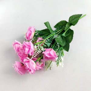 Искусственные цветы букет "Роза с папоротником"