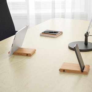 БЕРГЕНЕС Подставка для смартфона/планшета, бамбук