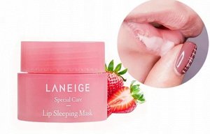 Laneige Lip Sleeping Mask (Berry) 20g Маска Для Губ Ночная Питательная 20гр с кисточкой