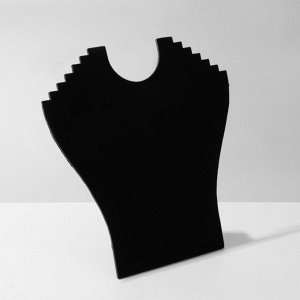 Бюст для украшений, 23x7x24 см, h=24 см, цвет чёрный