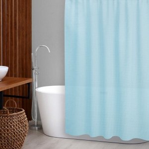 Штора для ванной комнаты «Бриллиант», 180x180 см, цвет светло-голубой