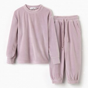 Костюм детский (свитшот, брюки) KAFTAN Plushy, лиловый