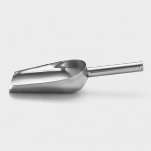Совок из нержавеющей стали для льда и сыпучих продуктов, 260 мл, 24?9 см, цвет хромированный