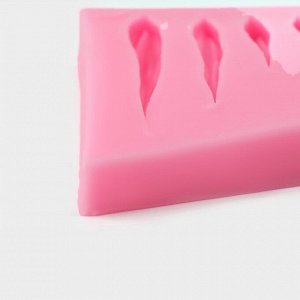 Молд «Пряди», силикон, 10,5x8,5x1,2 см, цвет розовый