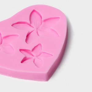 Молд Доляна «Плюмерия», силикон, 9*8*0,8 см, цвет розовый