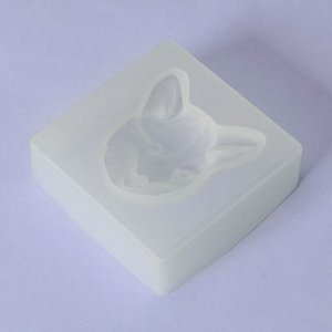 Молд «Мордашка», силикон, 8x8x2,3 см, цвет белый