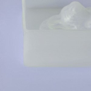 Силиконовый молд «Мордашка», 8x8x2,3 см, цвет белый
