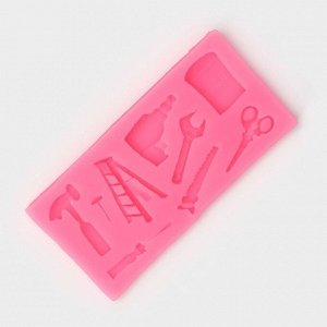 Молд «Инструменты», силикон, 10,5x5x1 см, цвет МИКС