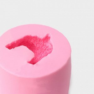 Силиконовый молд «Мишутка», 5,8x5,8x 5,5 см, цвет розовый