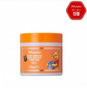 JM SOLUTION HONEY LUMINOUS ROYAL PROPOLIS TONER PADS Black x DISNEY100 70ea Очищающие тонер педы с прополисом (Винни Пух) 70шт