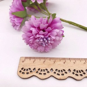 Цветы на проволоке "Астра" 6 шт. 10 см