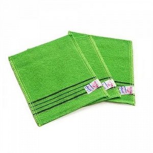 Мочалка-варежка для лица и тела из вискозы без подклада "Viscose Squared Bath Towel" (жесткая, массажная), размер (13,5 х 15 см)*3 шт. / 500